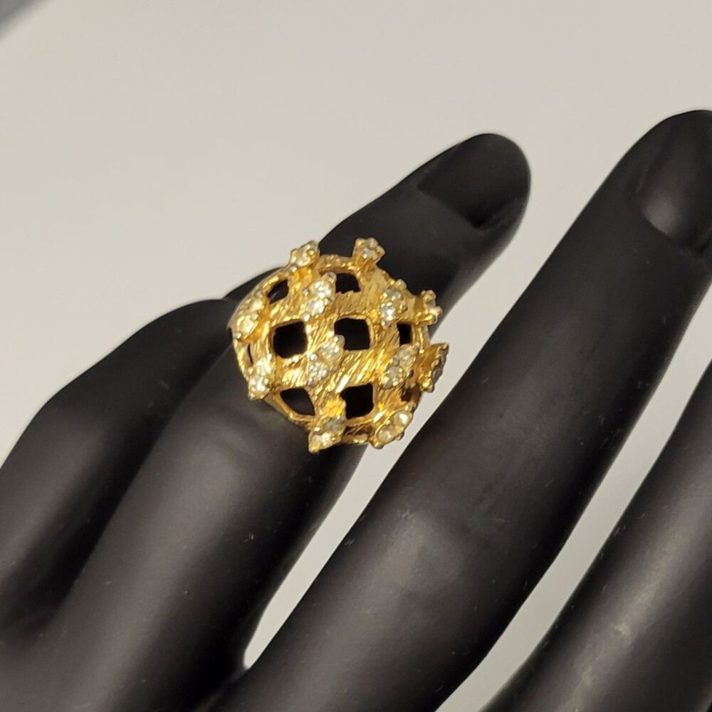 Size 5.5, 18kt Gold Plated CZ Ring